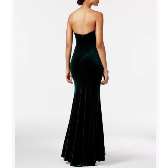 Betsy & Adam Strapless Velvet Gown - Macy's Size 10 - Picture 2 of 8